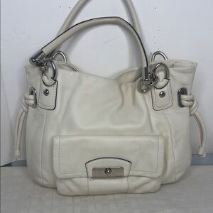 COACH KRISTEN LRG W/SILVER HARDWARE FLAP POCKET W/SILVER